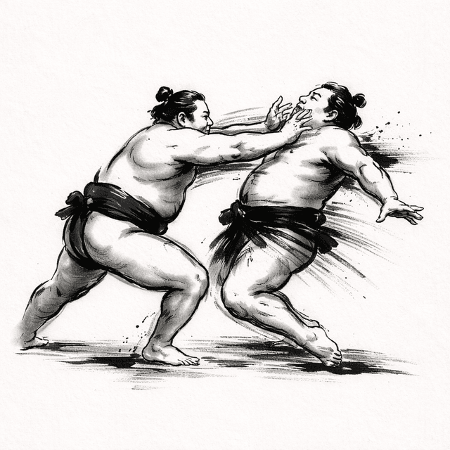 Illustration of tsukidashi (突き出し)